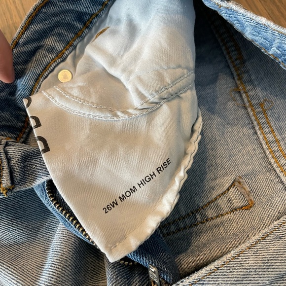 BDG Urban Outfitters Distressed Patch Work High Rise Mom Jean - Size 26 - Picture 6 of 10